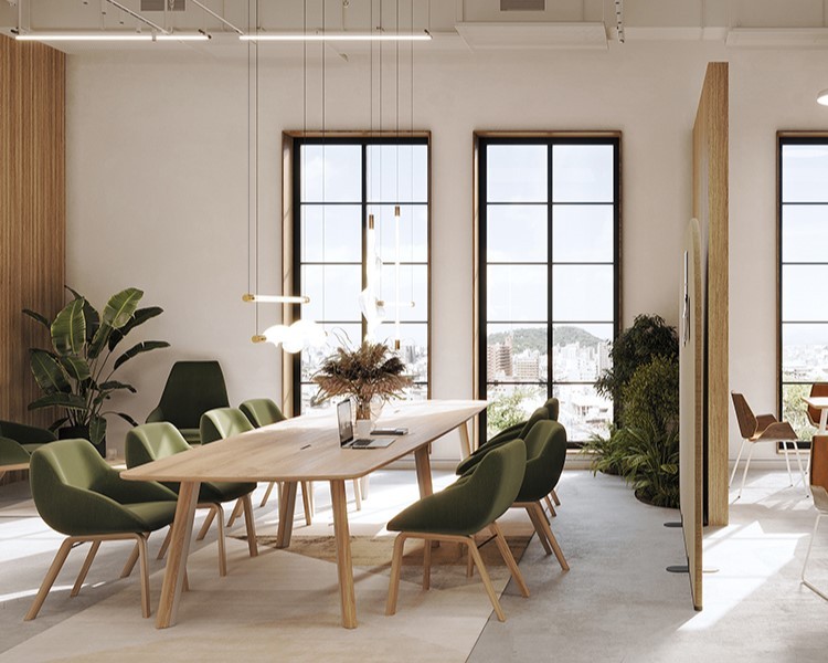 Metro II Multi-Part Tabletop  |  Double Leg Profile