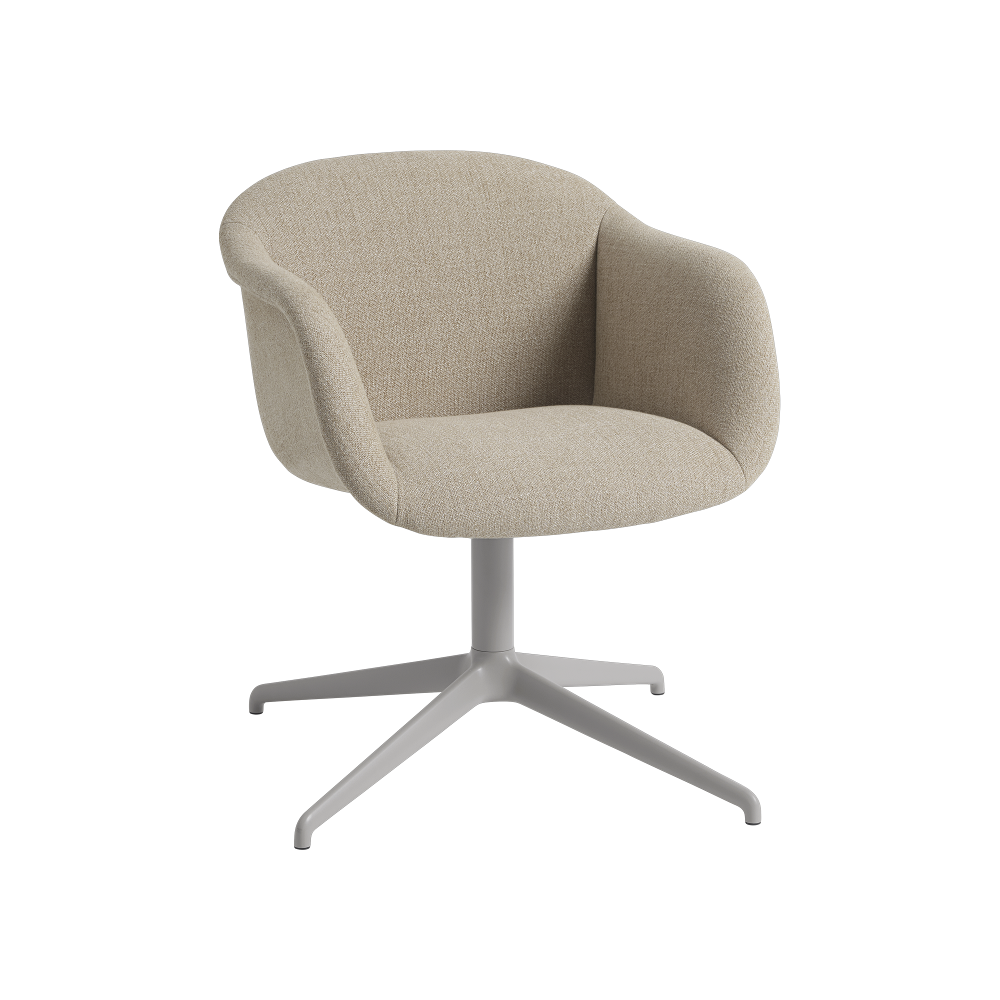 Fiber Soft Armchair  |  Wood Base