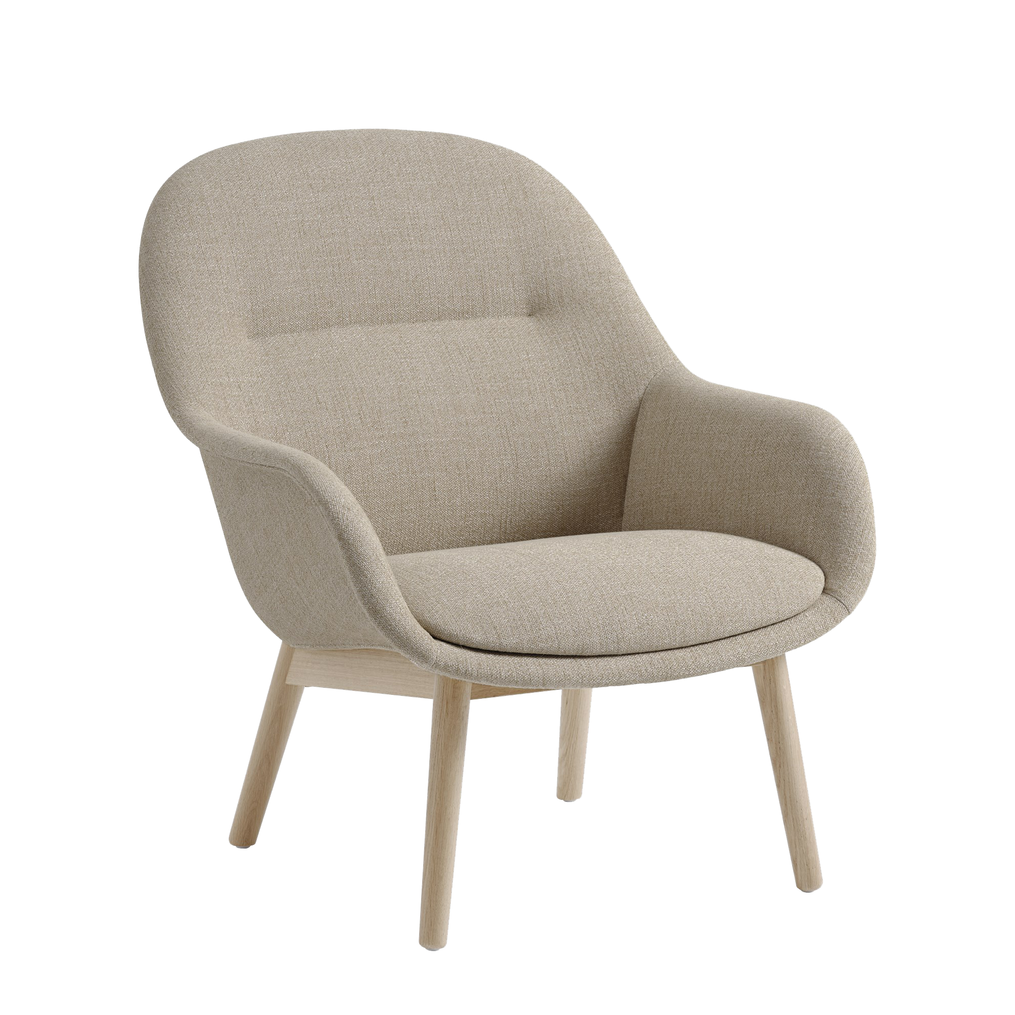 Fiber Lounge Armchair - Wood Base