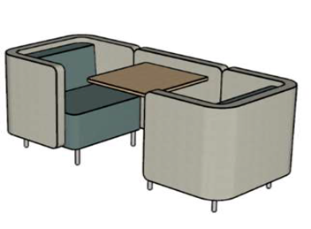 Den meeting pod Sofa