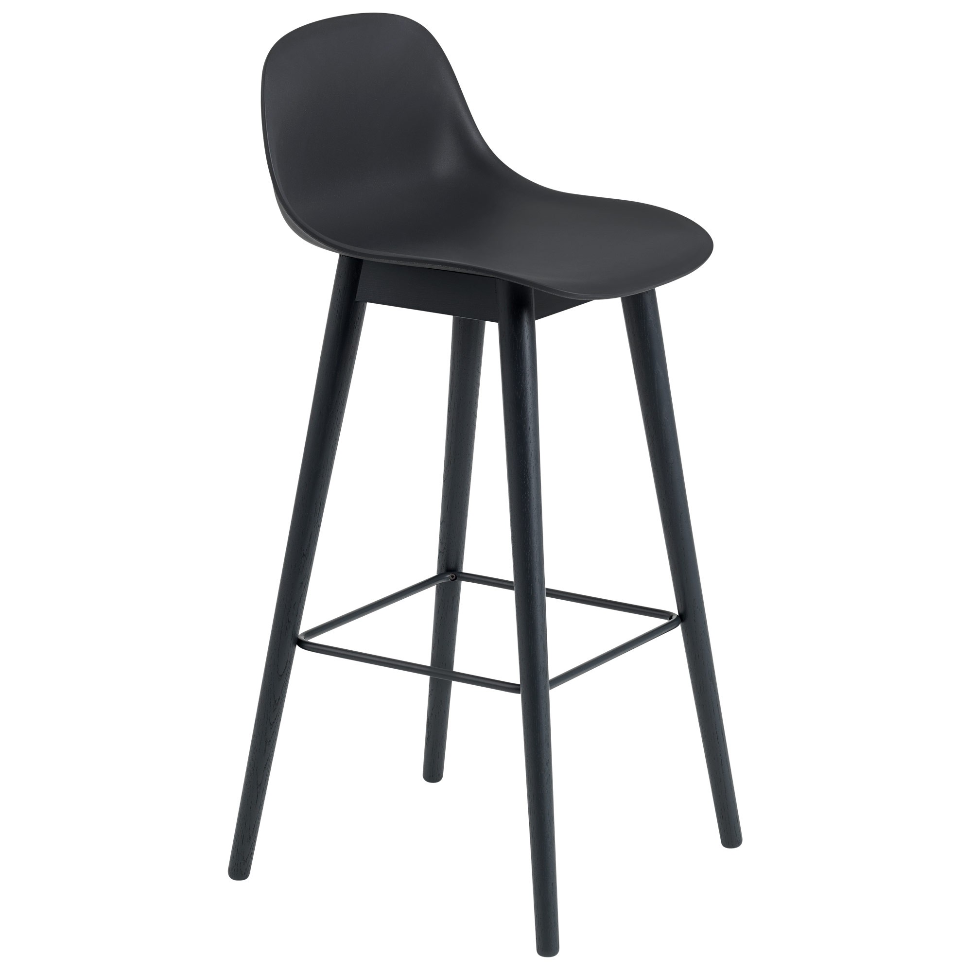 Fiber Barstool - wood with back